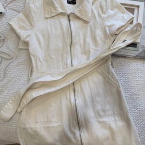 Show Me Your MuMu Cream Mini Dress